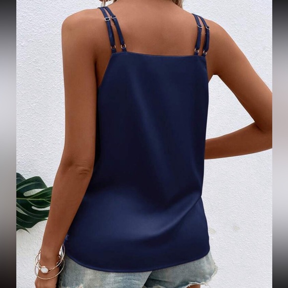 Luxe Satin Cami Top Blouse Shirt - Picture 2 of 16